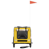 Pet Bike Trailer Yellow and Grey Oxford Fabric and Iron 93833