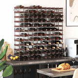 Wine Rack for 120 Bottles Brown Solid Wood Pine 340895