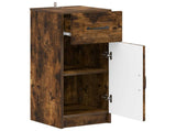 Bathroom Storage Cainet UTRECHT Smoked Oak 30 x 31 x 77 cm 897710