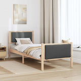 Bed Frame with Headboard Dark Grey 80 x 200 cm Fabric 878360