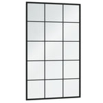 ZNTS Wall Mirror Black 100x60 cm Metal 342209