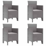Garden Dining Set 5 pcs Light Grey Polypropylene 3378549
