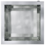 Garden Planter with LED Silver 40 x 40 x 40 cm Galvanised Steel 8008136