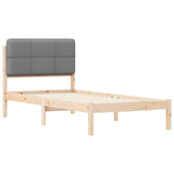 Bed Frame with Upholstered Headboard Light Grey 90 x 190 cm 878014