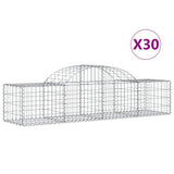 Arched Gabion Baskets 30 pcs 200x50x40/60 cm Galvanised Iron 3146274