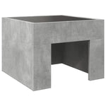 ZNTS Coffee Table with Infinity LED Concrete Grey 40x40x30 cm 847598