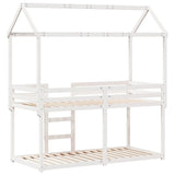 Bunk Bed without Mattress White 75x190 cm Small Single Solid Wood Pine 3282130
