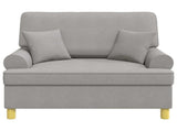 XXL Armchair with Cushions Cloud Grey Fabric 42043517