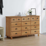 Chest of Drawer ASKIM Brown 79 x 40 x 133.5 cm Solid Pine Wood 4105427