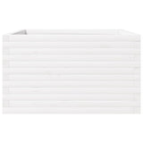 Garden Planter White 80x80x46 cm Solid Wood Pine 3282420