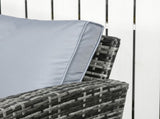 6 Pieces Rattan Garden Furniture Set, 7 Seater Wicker Outdoor Furniture Set with Storage Tea Table & T3398P314671