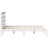 Bed Frame without Mattress White 120x190 cm Small Double Solid Wood 3105376