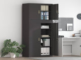 Storage Cabinet 2 pcs Black 80 x 40 x 210 cm Steel Lockable 3438741