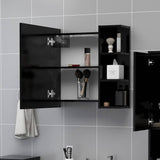 803309 Bathroom Mirror Cabinet Black 62,5x20,5x64 cm Engineered Wood