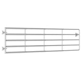 5 Bar Field Gate Steel x90 cm Silver 145986