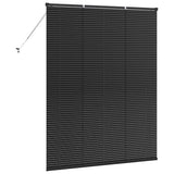 Venetian Blinds Height Adjustable Black 175 x 145 cm Aluminium 42006156