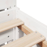 Bed Frame without Mattress White 160x200 cm Solid Wood Pine 3306181