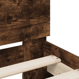 Bed Frame Smoked Oak Engineered Wood Small Double Durable 3207452
