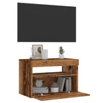 ZNTS TV Cabinet with LED Lights Old Wood 60x35x40 cm Engineered Wood 856309