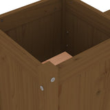 Planter Bench Honey Brown 180x36x63 cm Solid Wood Pine 825166