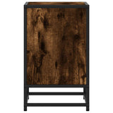 Bedside Cabinets 2 pcs Smoked Oak 40x31x50 cm Engineered Wood and Metal 848704