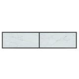 Console Table White 160x35x75.5 cm Tempered Glass 331700