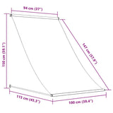 Retractable Awning Anthracite 100x150 cm Fabric and Steel 368750