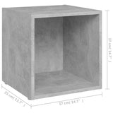 TV Cabinets 4 pcs Concrete Grey 37x35x37 cm Engineered Wood 805512