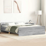 Bed Frame without Mattress Grey Sonoma 135x190 cm Double 3203794
