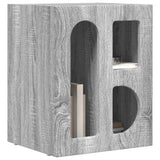 Bedside Table Grey Sonoma 40 x 35 x 50 cm Engineered Wood 891256