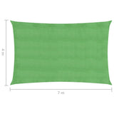 ZNTS Sunshade Sail 160 g/m² Light Green 4x7 m HDPE 311300