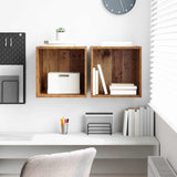 Wall Cabinet 2 pcs Old Wood 37 x 37 x 37 cm Engineered Wood 875073