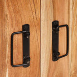 Sideboard with Doors Brown Solid Acacia Wood and Metal 4104749