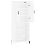 Highboard White 69.5x34x180 cm Engineered Wood 3196075