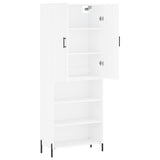 Highboard White 69.5x34x180 cm Engineered Wood 3196075