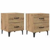 Bed Cabinet 2 pcs Artisan Oak 40 x 35 x 47.5 cm Engineered Wood 880568