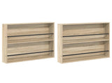 Magazine Rack 2 pcs Sonoma Oak 80 x 12 x 70 cm Engineered Wood 890843