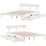 Bed Frame without Mattress White 140x190 cm Solid Wood Pine 3301507