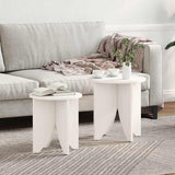 Coffee Table 2 pcs White 873545