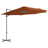 Cantilever Garden Parasol with Steel Pole Terracotta 300 cm 312313
