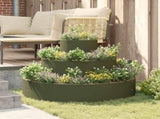 Garden Planter Olive Green 90 x 90 x 20 cm Cold-rolled Steel 873651