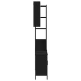 3 Piece Bathroom Cabinet Set Black Engineered Wood 3214740