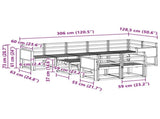 Outdoor Sofa Set 9 pcs Natural Solid Acacia Wood 3385330