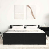 Bed Frame without Mattress Black Oak 120x190 cm Engineered Wood 3329323