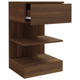 Bedside Cabinet Brown Oak 40x35x65 cm Engineered Wood 816045