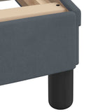 Bed Frame "Dover" Dark Grey 90x190 cm Single Velvet 373321