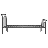 Bed Frame without Mattress Black Metal 120x200 cm 325036