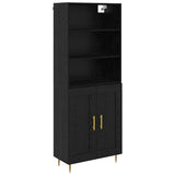 Highboard Black Oak 69.5 x 34 x 180 cm Engineered Wood 3416262