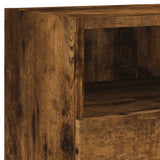 TV Wall Cabinet Smoked Oak 80x30x30 cm Engineered Wood 836876