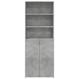 Highboard Concrete Grey 70x42.5x185 cm Engineered Wood 3281374